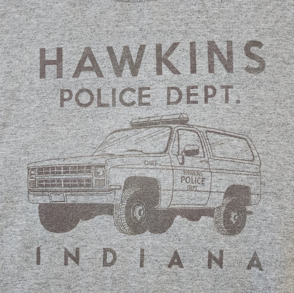 Stranger Things Hawkins Police Dept. Indiana Crewneck Sweatshirt XL NWOT - Picture 5 of 11